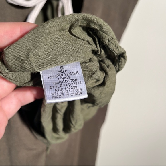 Essue Olive Green Tie Back Dress - Picture 5 of 11